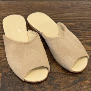 Marni Beige Faux Fur Slides sandal size 37